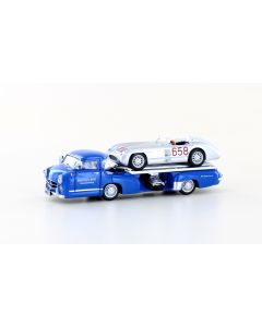 MB Renntransporter, blaues Wunder, J.M. Fangio