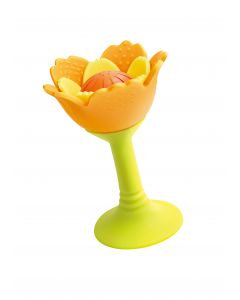 Silicone Flower Rattle &amp; Teether (Orange)