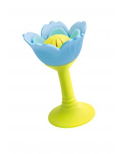 Silicone Flower Rattle &amp; Teether (Blue)