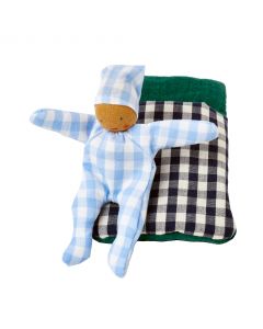 BABY mit Schlafsack karo blau