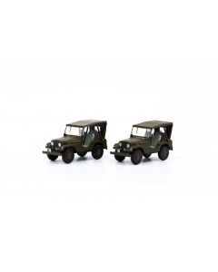 Set mit 2 Willys M38A1 Armee-Jeep