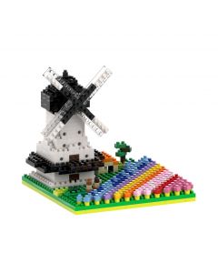 Windmühle mit Tulpen