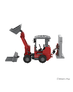BRIXIES Plus Weidemann 1190e mit Wallbock + Schaufel